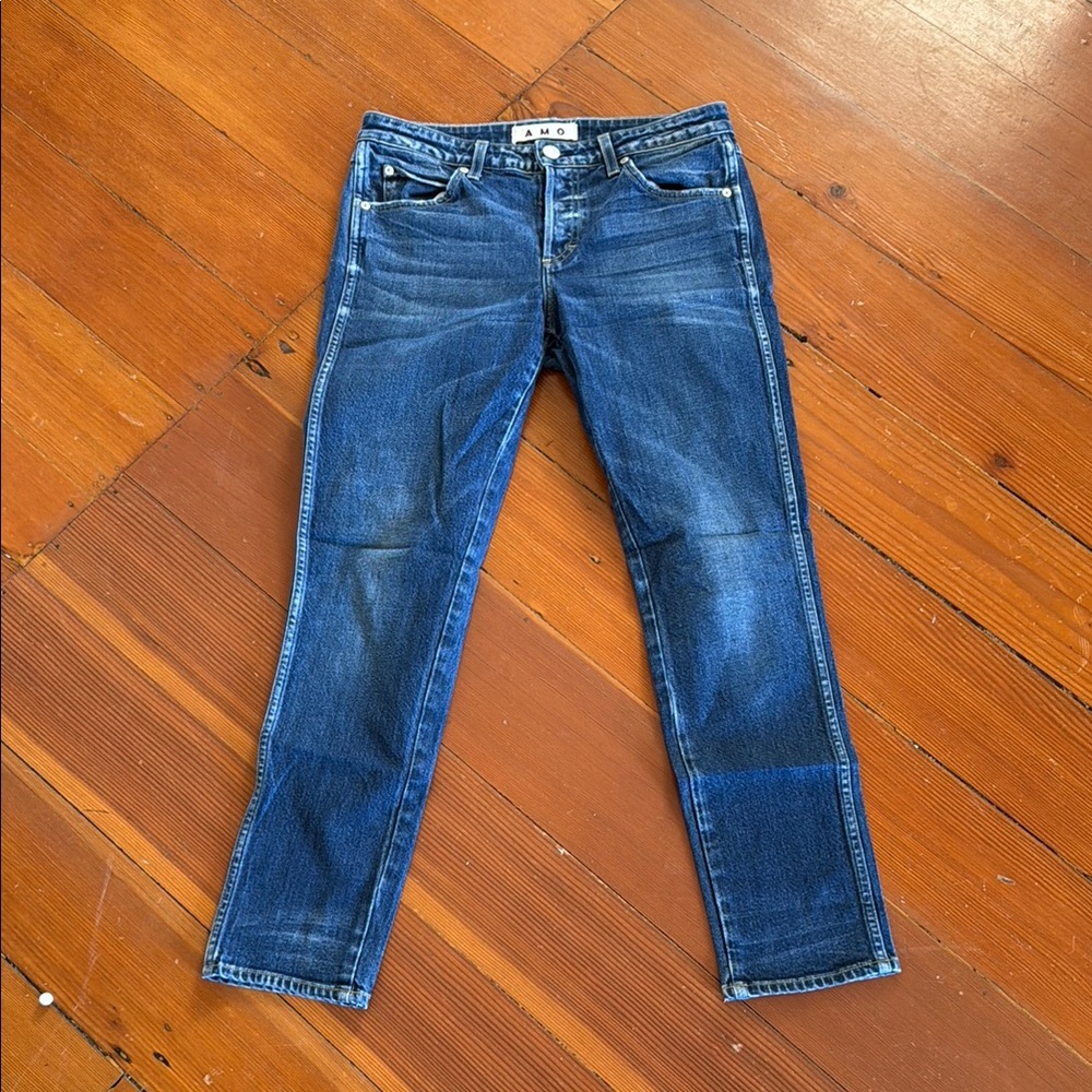 AMO Blue Skinny Jeans Premium Denim